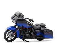 1:18 pour pour D&avidson 2018 CVO Road Glide Bleu Noir Véhicules Moulés sous Pression Jouets De Collection pour Loisirs De Moto