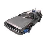 1 18 pour Retour vers Le Futur Machine À Voyager dans Le Temps Mini Simulation De Voiture en Alliage Collection De Modèles Très Détaillés