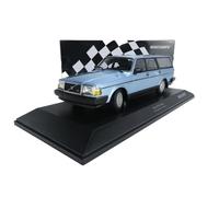 1:18 pour Volvo 240 GL 1986 Modèle De Voiture en Alliage Scellé Jouet Voiture Cadeau Collection Enfants Adulte Passe-Temps Voiture Miniature De Collection(Bleu)
