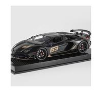 1 18 Scale for Lamborghini SVJ Glossy Black Resin Car Model Collectible Ornament Jouets Non RC