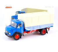 1:18 Schuco Mercedes L911 Plateau + Bâche Camion Bleu Die-Cast