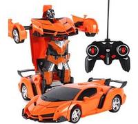 1:18 Transformers Voiture télécommandée électrique télécommandée à Grande Vitesse Voiture RC Robots Jouets pour Cadeaux Enfants-orange Orange G
