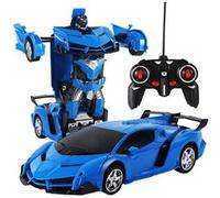 1:18 Transformers Voiture télécommandée électrique télécommandée à Grande Vitesse Voiture RC Robots Jouets pour Cadeaux Enfants-bleu Bleu G