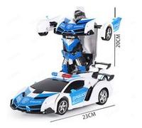 Voiture télécommandée GENERIQUE 1:18 Transformers Voiture télécommandée électrique télécommandée à Grande Vitesse Voiture RC Robots Jouets pour Cadeaux Enfants-blanc