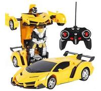 1:18 Transformers Voiture télécommandée électrique télécommandée à Grande Vitesse Voiture RC Robots Jouets pour Cadeaux Enfants-Jaune