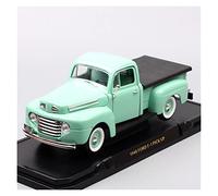 1 18 Véhicule Moulé sous Pression pour Ford F-1 1948 Pick-up Cargo Simulation Modèle De Voiture en Alliage À Collectionner Jouets Non RC(Vert)