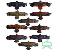 1.1m Plat Aigle Cerf-Volant Avec 30 Mètres Cerf-Volant Ligne Enfants Volants Oiseau Cerfs-Volants Chaussettes À Vent Jouets De Plein Air Jardin Tissu Jouet Pour Enfants Cadeaux
