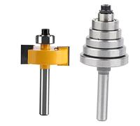 1/2-1/4 Inch Shank Rabbet Router Bit Set,Rabbet Router Bit with 7 Bearings Set for Solid Wood Particle Board Plywood Beginner DIY Woodwork