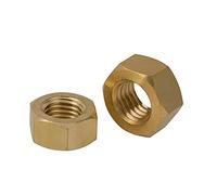 1/2/10/20 pièces en laiton massif cuivre écrou hexagonal hexagonal pour M2 M2.5 M3.5 M4 M5 M6 M8 M10 M12 M14 M16 M18 M20 M22 M24 boulon à vis filetage métrique (Color : M2.5 x50pcs)
