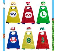 1/2/12 pièces Super Mario Halloween Super Mario Cape et Manteau Lot Ensemble Héros du Jeu Cape et Manteau Performance, Donnez à vos bons amis la meilleure ambiance festive de fête Décoration, Décorati