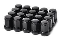 1/2-20 écrous à Oreilles pour Jeep Wrangler/Liberty/Grand Cherokeee Roue après-Vente 20 PCS Noir Black Fermé TRUT CHAMCHES