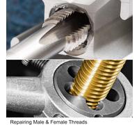 1/2""-20 UNF Taps and Dies Set HSS Machine Thread Tap Round Thread Straight Hand.[F110]