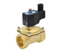 1/2" 3/4'' 1'' 1-1/4'' 2'' IP65 Waterproof Normally Closed Solenoid Valve 220V 110V 24V 12V Brass Electric Solenoid Valve(1-1/4",12VDC)
