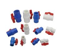 1/2" 3/4" 1" 1.25" 1.5" 2" Female Thread PVC Ball Valve Socket Valve Screw Plumbing Pipe Fittings Irrigation System Adapter 1Pc(White 3I4 inch)