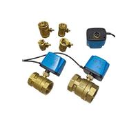 1/2" 3/4" 1" 2" Motorized Ball Valve 2 Wire Female Thread 8 N·m Big Torque Brass Electric Ball Valve 12V 24V 110V 220V AC/DC(1/2",220VAC_NORMALLY CLOSED)