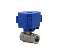 1/2" 3/4" 1" 2-way Motorized Ball Valve 220V AC/DC 9-24V Stainless Steel Electric Ball Valve 2-wire Electric Actuator(1",24VDC_CR03)