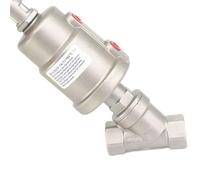 1/2" 3/4" 1" BSPT Female 304 Stainless Actuated Pneumatic Angle Seat Steam Valve With New-Type Stainless Head(1/2",Normally Open)