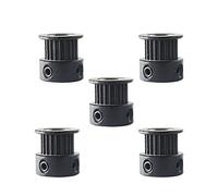 1/2/3/4/5/10 pièces poulie d'imprimante 3D poulie de distribution en aluminium poulie noire 2GT 20 dents alésage 3.17/4/5/6/6.35/8mm(3.17mm,10pcs)