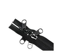 1/2/3/4/5/6 mètres Fermeture éclair en résine avec double curseurs pour tente d'extérieur, longues et grandes fermetures éclair Accessoires de couture (noir, 100 cm (1 mètre)_NO10)