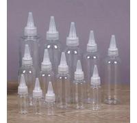 1/2/3/4/5 pièces Bouteilles en plastique transparent à bec verseur, bouteilles de remplissage de liquide 10/50/100 ml, bouteilles compte-gouttes de remplissage de tonique, bouteilles de peinture à pre