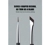 1/2/3/4/6/9 pièces Ensemble de pinceaux de maquillage pour les yeux de précision, pinceau à eyeliner incliné, pinceau à eyeliner ultra-fin et pinceau à sourcils, pour les sourcils, l'eyeliner et l'omb