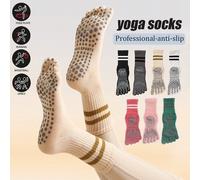 1/2/3/4/7 paires de chaussettes de yoga professionnelles multicolores pour femmes, chaussettes de fitness antidérapantes avec grip en silicone, cheville/mi-mollet, respirantes, convenant au printemps/