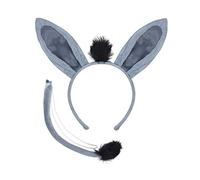 1/2/3/4 Costume pour enfants - Oreilles d'éléphant/chien/vache - Bandeau, queue, nœud papillon, queue, nez, gants, accessoires de cosplay animal