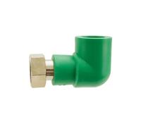 1/2 "3/4" Femelle À DN20/DN25 Laiton PPR Union Raccords De Tuyauterie D'eau Solaire Thermofusible Coude 90 °(PPR30mmxDN15 Green)