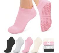 1/2/3/4 paires de chaussettes de sport et de yoga antidérapantes et respirantes, chaussettes courtes en maille avec silicone antidérapant, chaussettes de danse, convenant pour le fitness en intérieur,