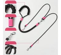 1/2/3/4 pièces Ensemble de laisse de chien multifonction réglable, comprend la laisse principale et la laisse auxiliaire, prise en main confortable, corde tressée en nylon haute densité, essentiel pou