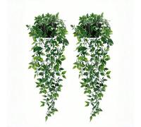 1/2/3/4 pièces Plantes artificielles, plantes en pot suspendues, étagères murales décoratives, convient pour l'intérieur, l'extérieur, la décoration d'étagère de salon. Pot de fleurs/fleurs artificiel