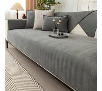 1 2 3 4 Places Housse De Canapé L/U D'Angle Canapé RevêTement De Canapé Universelle Couvre De Canapé AntidéRapante En Chenille Pour Cuir Tissu Bois Sofa Tapis Protection Des Meubles(70X150cm,Grey)