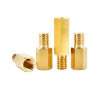 1/2/3/5/10/20 pièces M2 .5 M3 M4 M5 M6 M8 Entretoise en laiton for carte mère, entretoise for circuit imprimé, pilier cuivre, vis hexagonale, goujon(Female-Female/20mm,M8 (1PCS))