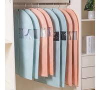 1/2/3/5/10 pièces Nouveau cache-poussière non tissé tridimensionnel, housse de manteau renforcée, housse anti-poussière lavable pour vêtements Style aléatoire S,Bleu sans fermeture éclair-S,Bleu sans 