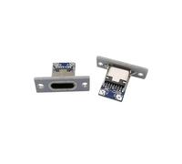 1/2/3/5/6/10 pièces Connecteur jack USB Type-C avec plaque de fixation 2 broches 4 broches 6 broches Connecteur femelle Type-C à souder Port de charge(Lavender,3Pcs)