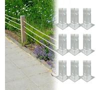 1 2 3 5 8 9 pièces Support de Poteau de clôture pour Poteau rectangulaire, Haut 4" 8 Pouces, Base de Poteau de pergola en Bois sur béton/protecteurs de Colonne de Portail, Support de Selle/kit