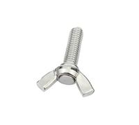 1/2/3/5 pièces 304 en acier inoxydable M3 M4 M5 M6 M8 M10 boulon à aile fixe vis à doigt griffe boulon serré à la main Longueur : 6-55 mm(M6x25-1Pcs)