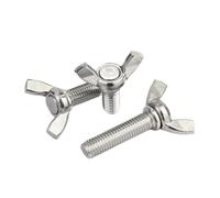 1/2/3/5Pcs M3 M4 M5 M6 M8 M10 M12 DIN316 304 A2 Stainless Steel Hand-Tighten Toolless Adjustable Butterfly Wing Head Thumb Screw(40mm,5pcs M4)