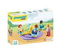 Playmobil Jeu de construction 1.2.3 Manège Rose pour enfants