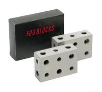 1-2-3 blocs, paire assortie à 11 trous en acier trempé avec filetage 5/16"-18 pour un usinage précis du travail du bois et des métaux