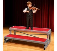 1-2-3 Marches de Chœur, Marches D'escalier, Plateforme de Scène Portable | Grande Capacité de Poids, IdéAle pour Parler en Public et Chanter, Parfait pour Les ÉVéNements(Red3,40 cm/15.8 in)
