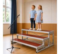 1-2-3 Marches de Chœur, Marches D'escalier, Plateforme de Scène Portable | Grande Capacité de Poids, IdéAle pour Parler en Public et Chanter, Parfait pour Les ÉVéNements(Red2,60 cm/23.6 in)