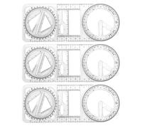 1/2/3 pcs Règle Géométrique Multifonctionnelle Règle Draft Règle Géométrique Dessin Gabarit Outil de Mesure Fournitures Scolaires