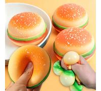 1/2/3 Pièces Balle anti-stress Hamburger souple, Jouet sensoriel pour l'autisme, Jouet de décompression à pincer pour soulager le stress et l'anxiété, Cadeaux de fête Small