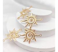1/2/3 pièces Collier et bracelet pendentif rétro en forme de soleil, accessoires DIY, convient pour un port quotidien Taille UniqueAcier inoxydable