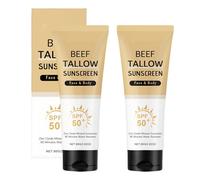 1/2/3 pièces de protection solaire au suif de bœuf - Sébum avec oxyde de zinc et cire d'abeille - Protection naturelle contre l'humidité pour peaux sèches et sensibles et tous les âges - Non grasse (2