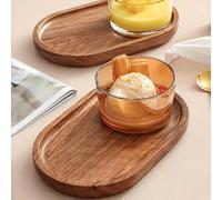 1/2/3 pièces Dessous de verre multifonctions de haute qualité en bois de rose, plateau en bois avec rainures - anti-fuite, idéal pour le thé de l'après-midi des jours fériés, également adapté pour la 