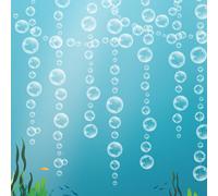 1/2/3 pièces Guirlandes à bulles transparentes, décorations de fête d'anniversaire de sirène, guirlande à bulles suspendues, bannière de fond, fournitures de fête de baby shower à la plage Taille Uniq