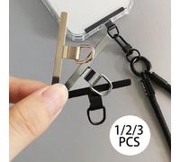 1/2/3 pièces Patch de dragonne de téléphone portable universel, accessoires de dragonne de téléphone portable en métal ultra-fine, spécialement conçus pour le ski, la course et l'alpinisme. Clip de dr