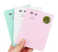 1/2/3 pièces Plaque de support en pierre d'acrylique et de jade pour extension de cils, support de greffes de cils, palette de colle, support pour outils de maquillage PMMA